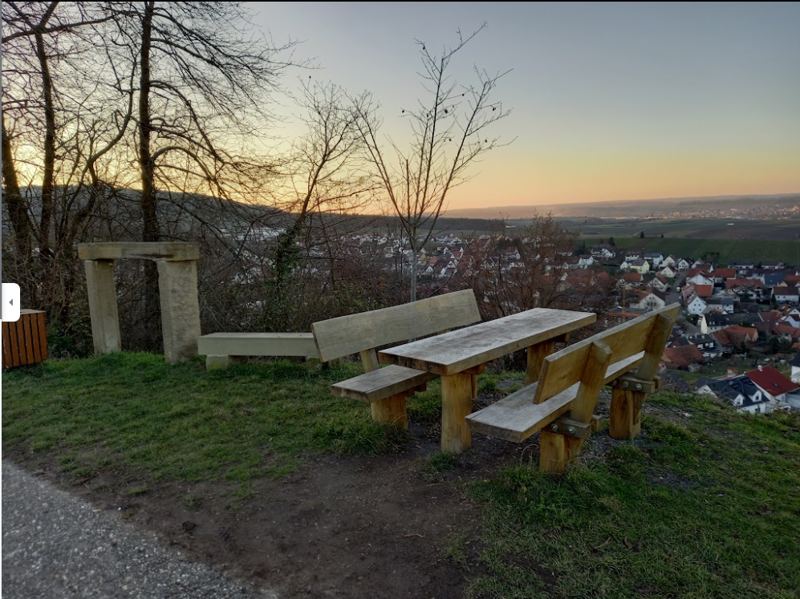 Aussicht an der Pfefferklinge über Cleebronn